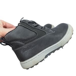 Eddie Bauer Marlon Lace Up Toddler Boots Boys 9 Leather Blend Side Zip Work